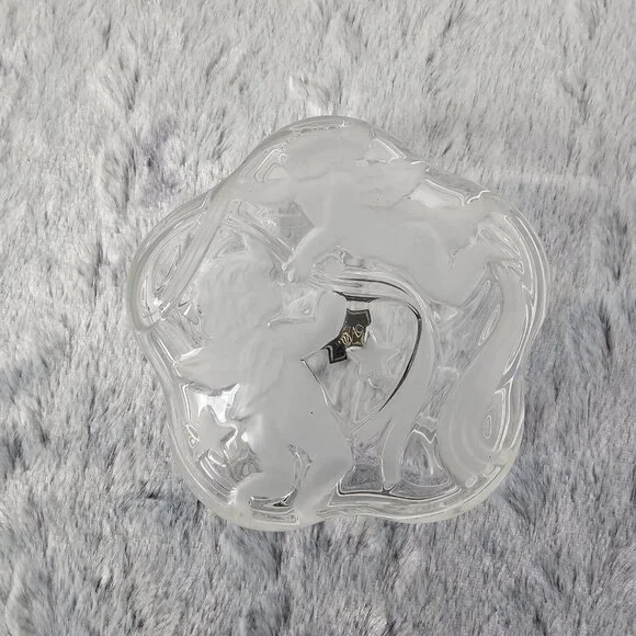 Cherub German Glass Bowls Mikasa Crystal Holiday Set 2 Sweet Dish 5.5 Valentines - Picture 4 of 7